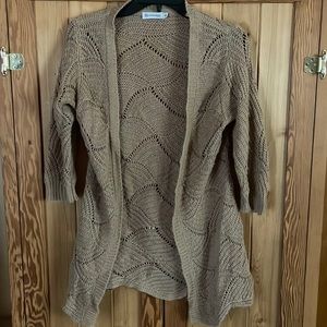 Beige 3/4 Sleeve Cardigan